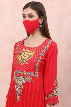 Red Viscose Mask image number 1