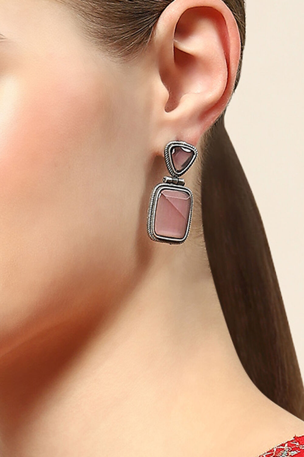 Light Pink Brass  Earrings image number 3