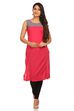 Pink Straight Cotton Kurta image number 0