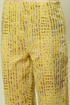 Yellow Viscose Woven Straight Kurta Suit Set image number 2