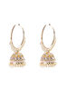 Gold Metal Brass Earrings image number 2