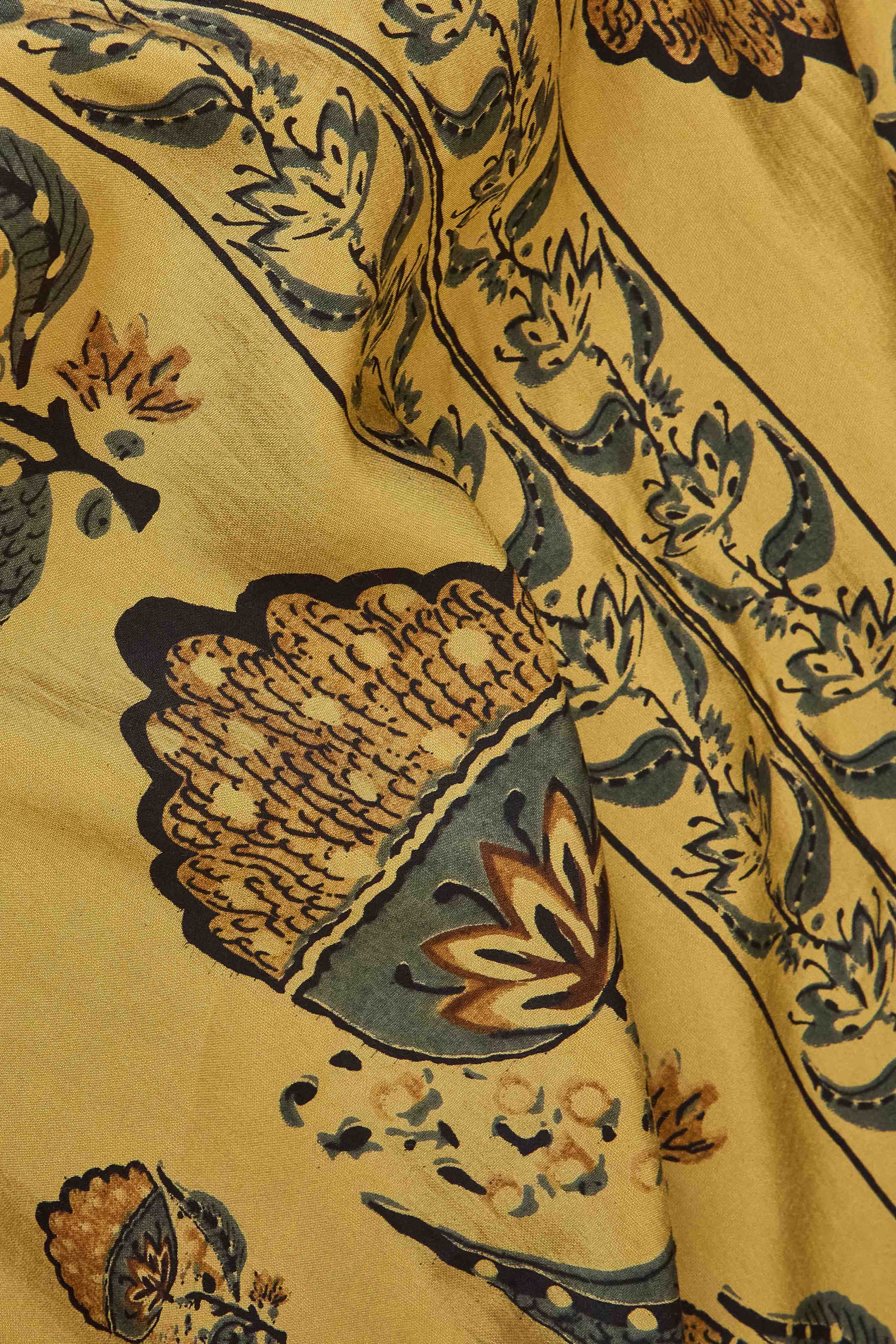 Beige Viscose Blend Straight Printed Top image number 3