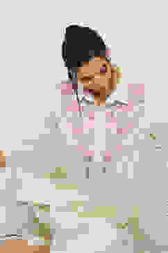 Ivory Cotton Blend Straight Kurta image number 6