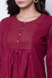 Navy Blue Polyester Matka Top image number 1