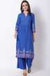 Blue Viscose A-Line Kurta image number 0