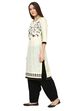 Beige Straight Cotton Kurta image number 5
