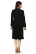 Black Straight Poly Cotton Kurta image number 4