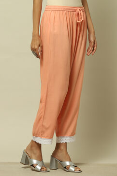 Coral Solid Straight Fit Palazzo image number 3