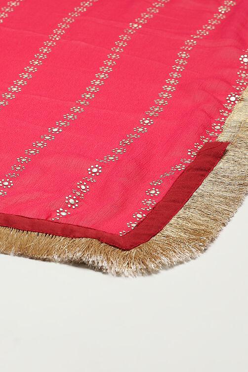 Pink Georgette Sharara Suit Set image number 2