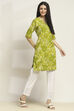 Blue Viscose Rayon Printed Straight Kurta image number 4