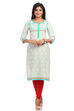 Beige Straight Cotton Kurta image number 0