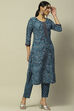 Ecru Rayon Straight Suit Set image number 5