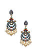 Blue Metal Brass Earrings image number 1