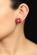 Golden Metal Brass Earrings image number 0