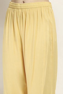 Yellow Viscose Straight SET image number 2