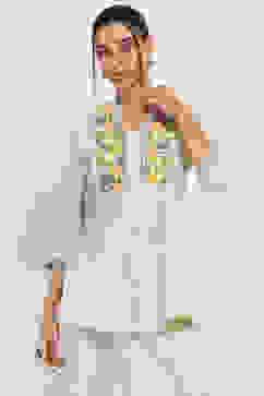 Olive Viscose Rayon Straight Kurti image number 0