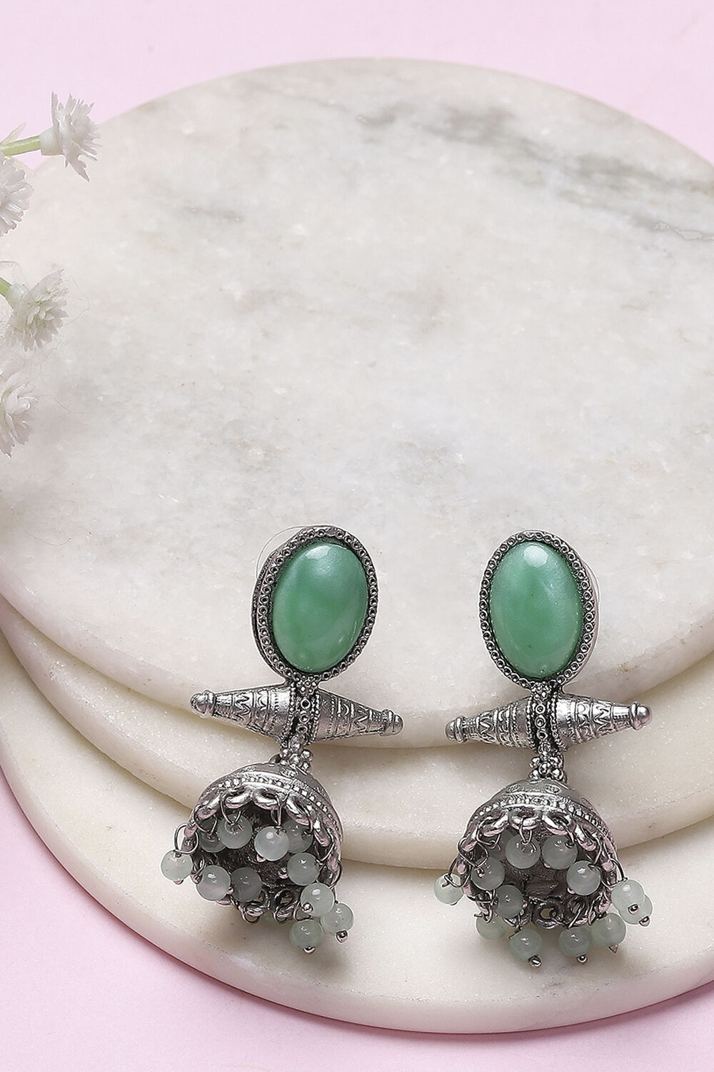 Green Alloy Jhumka image number 0
