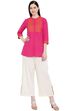 Pink Cotton Flared Indie Top image number 5