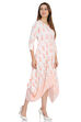 Peach Flared Viscose Dress image number 3