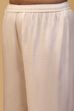 Off White Viscose Rayon Straight Printed Suit Set image number 2