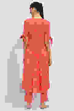 Coral Printed Flared Dress image number 3