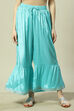 Aqua Viscose Palazzo image number 5