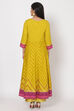 Lime Green Viscose Rayon Kalidar Kurta image number 5