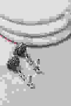 Purple-White Alloy Jhumkas image number 2