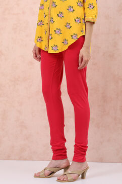 Pink Cotton Churidar image number 2