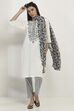White Viscose Straight SET image number 0