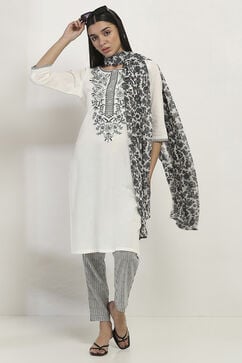 White Viscose Straight SET image number 0