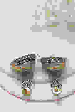 Turquoise Brass Jhumka image number 2