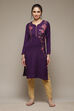 Teal Green Acrylic Straight Kurta image number 1