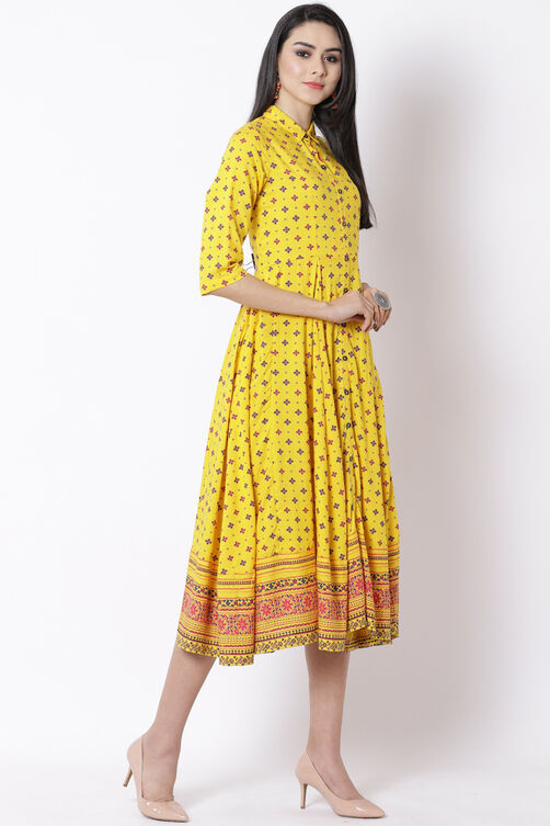 Navy Blue Viscose Dress image number 3