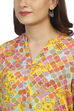 Yellow Flared Viscose Rayon Dress image number 1