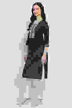 Indigo Cotton Blend Straight Kurta image number 2