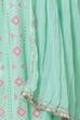 Mint Green Art Silk Dupatta image number 1