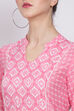 Pink Viscose A-Line Kurta image number 1