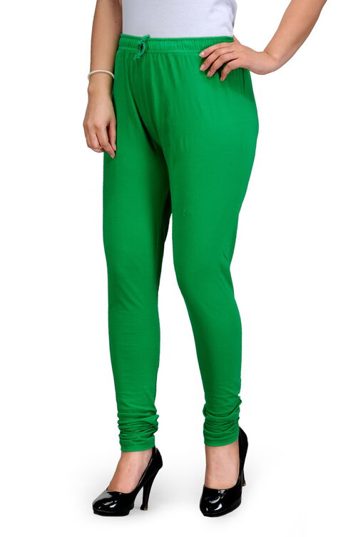 Green Cotton Leggings image number 2