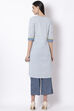 White Cotton Straight Kurta image number 5