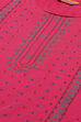 Pink Acrylic Straight Kurta image number 1