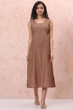 Red Art Silk Maxi Dress image number 5