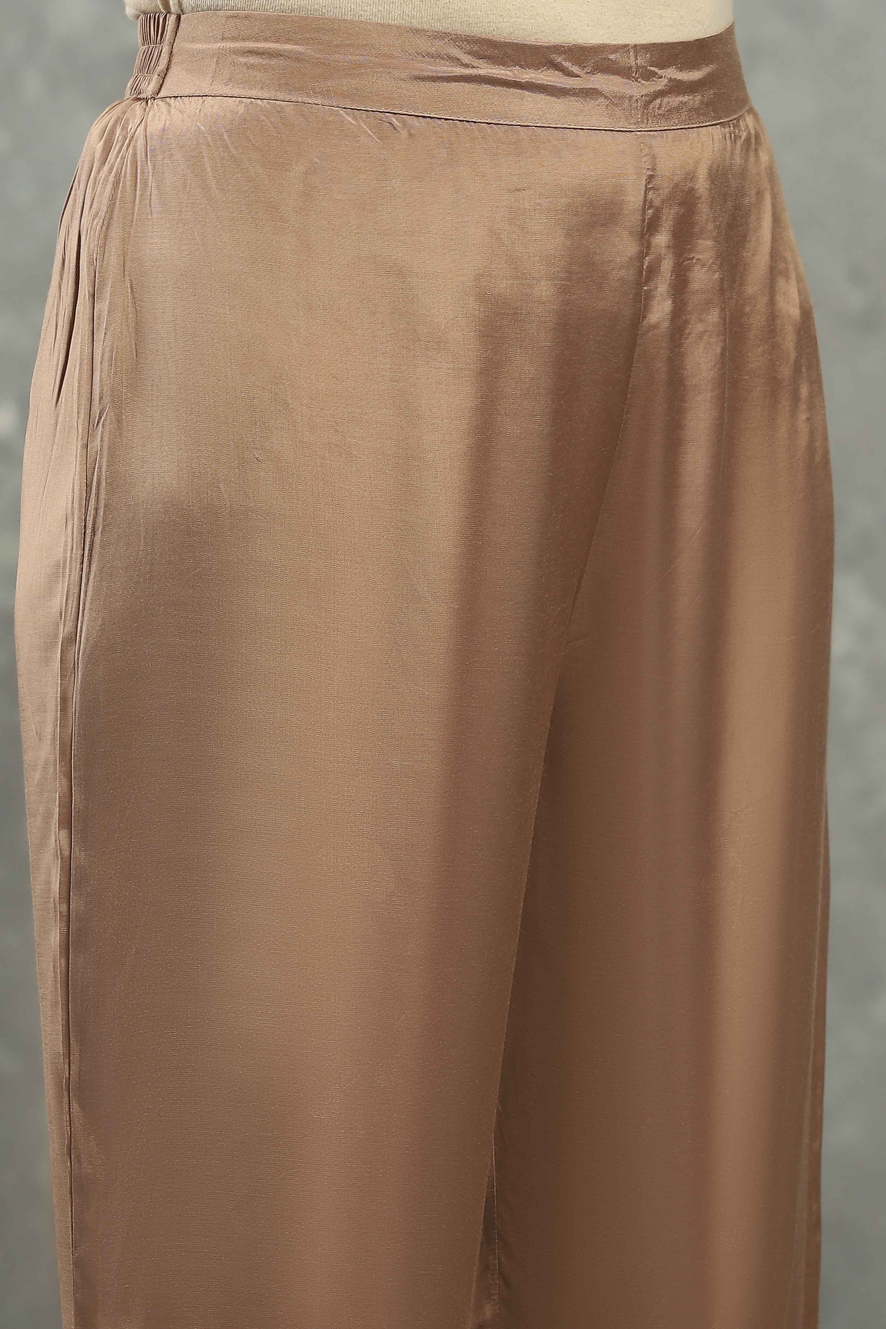 Maroon Viscose Straight Kurta Pants Set image number 2