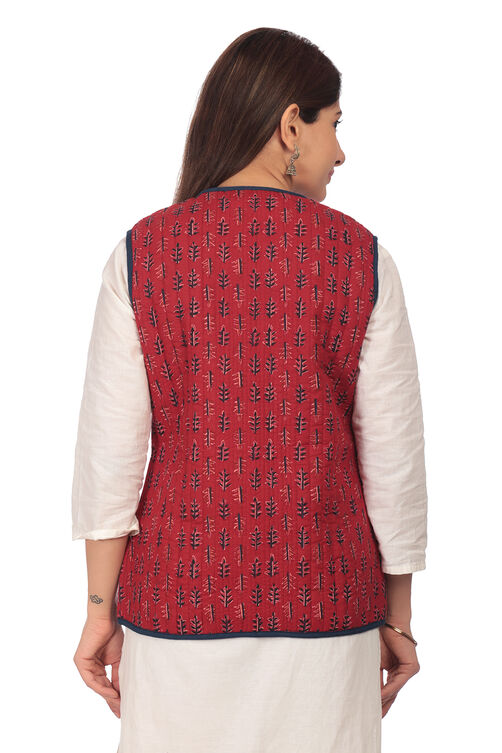 Indigo Straight Cotton Jacket image number 6