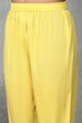 Yellow Cotton Gathered Suit Sets image number 2