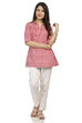 Red A Line Cotton Indie Top image number 4