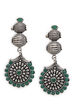 Green Metal Brass Earring image number 0