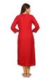 Red Straight Viscose Kurta image number 3