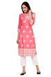Pink Straight Rayon Kurta image number 0