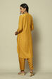 Yellow LIVA Straight Printed Suit Set image number 4